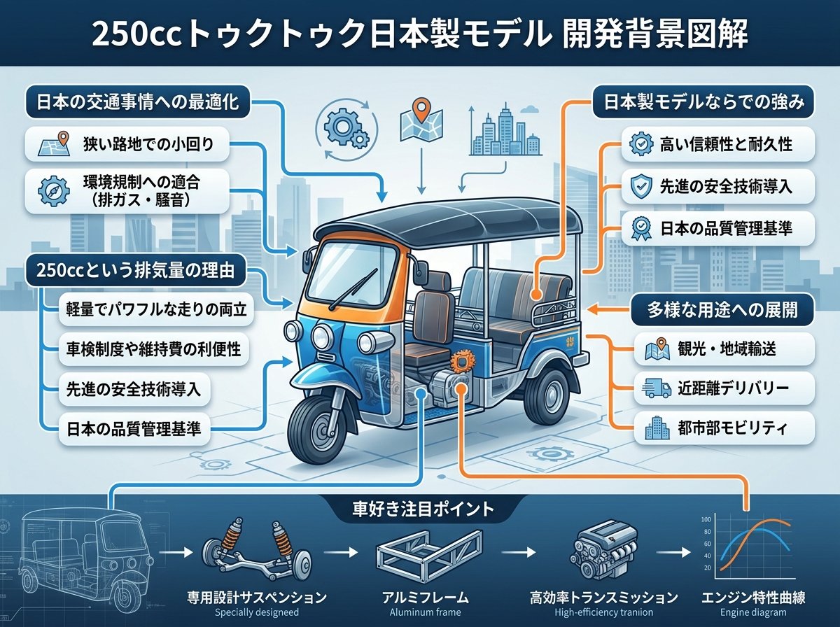 250ccトゥクトゥク日本製モデルの開発背景