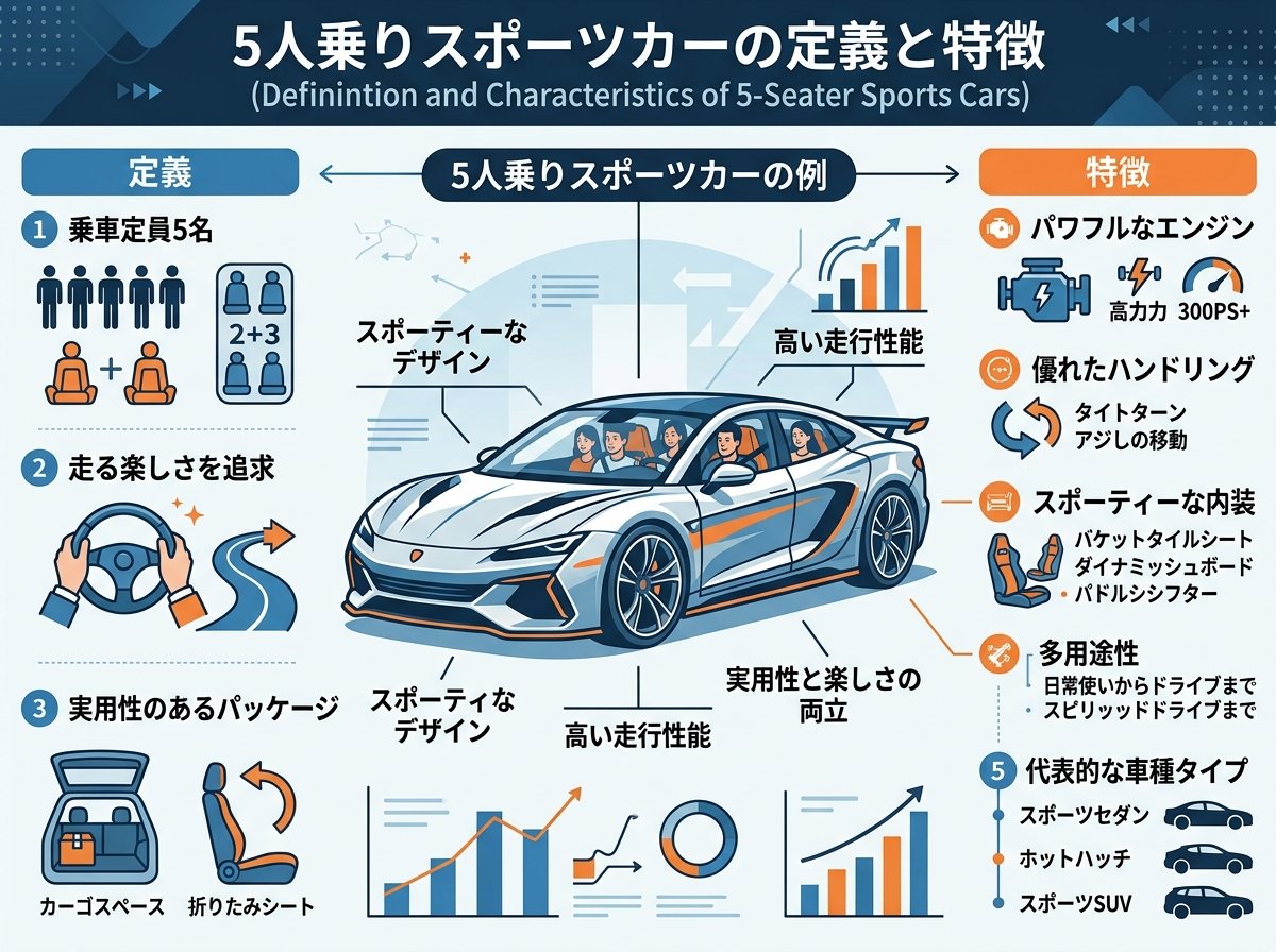 5人乗りスポーツカーの定義と特徴
