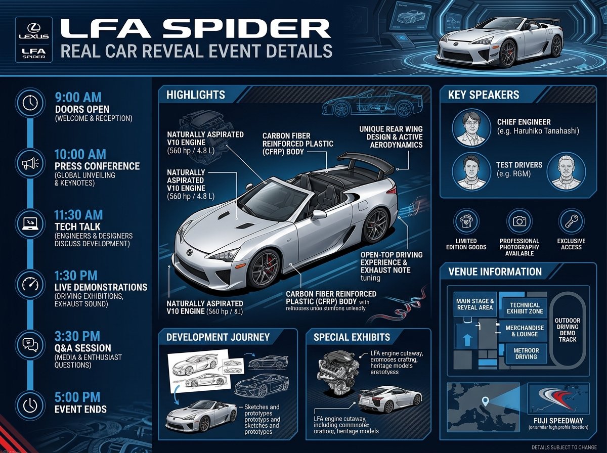 LFAスパイダー実車公開イベントの詳細