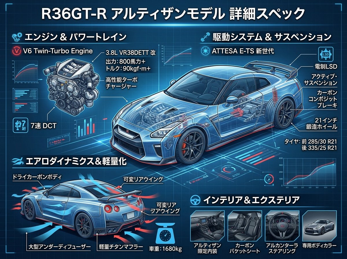 R36GTRアルティザンモデル詳細スペック