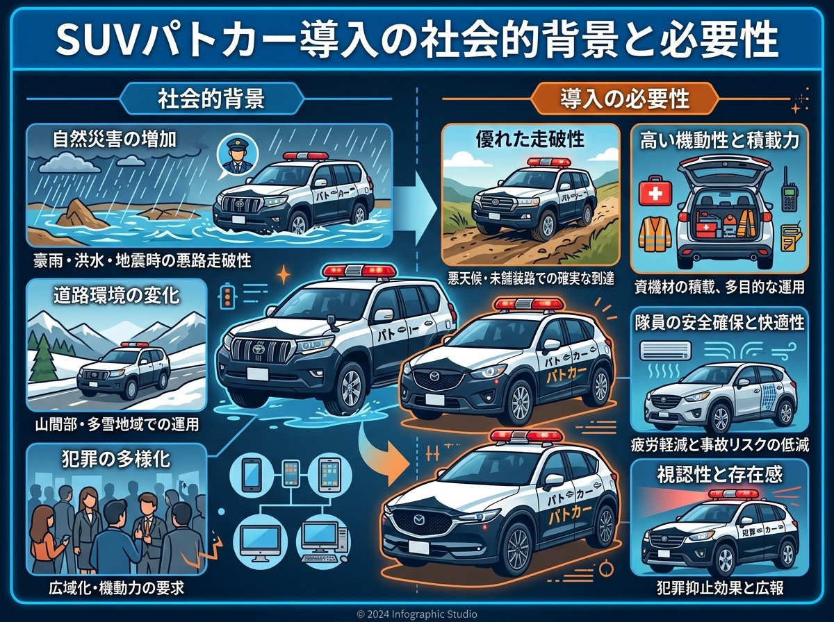SUVパトカー導入の社会的背景と必要性