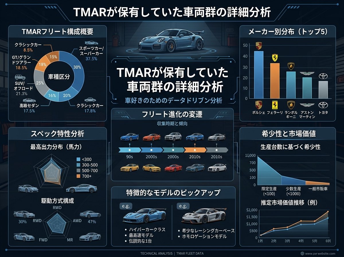 TMARが保有していた車両群の詳細分析
