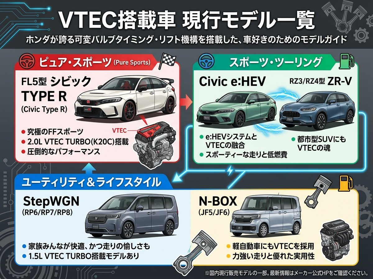 VTEC搭載車の現行モデル一覧