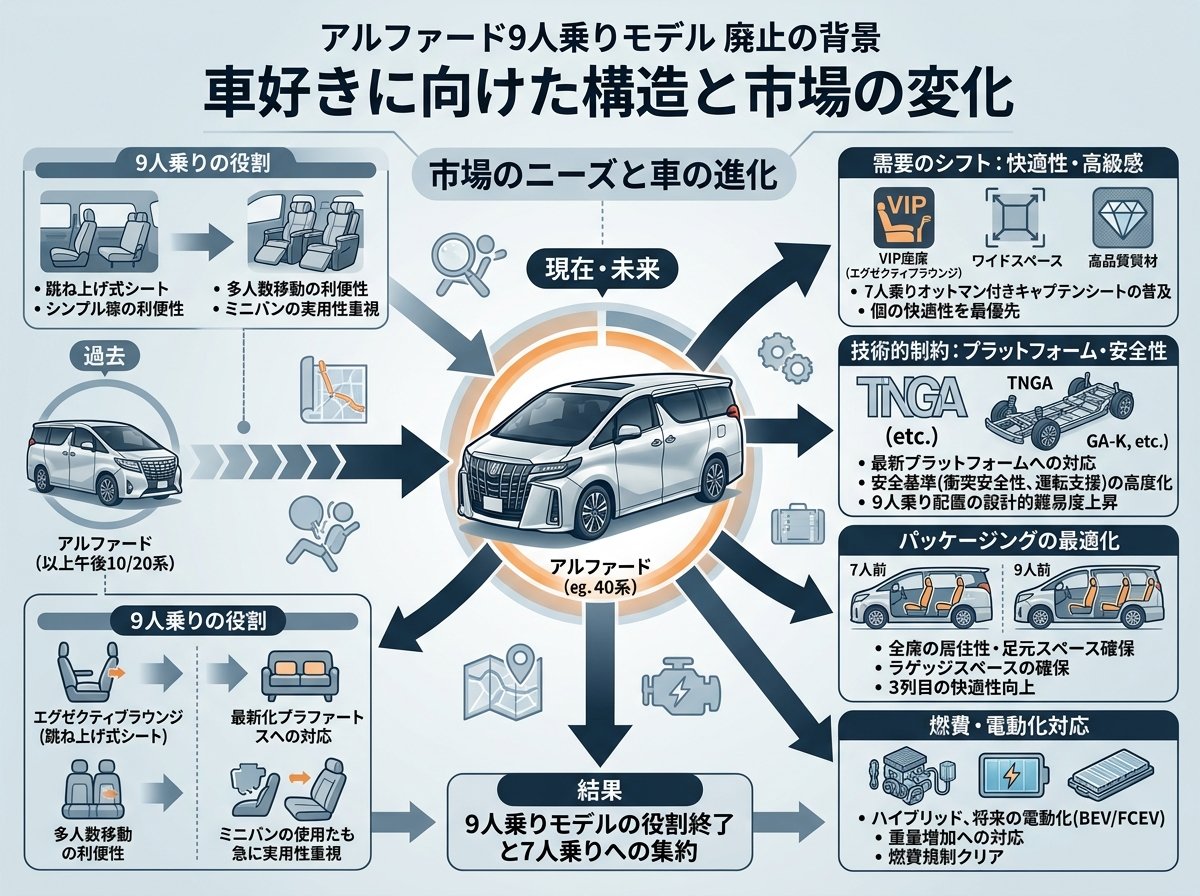 アルファード9人乗りモデルが廃止された背景
