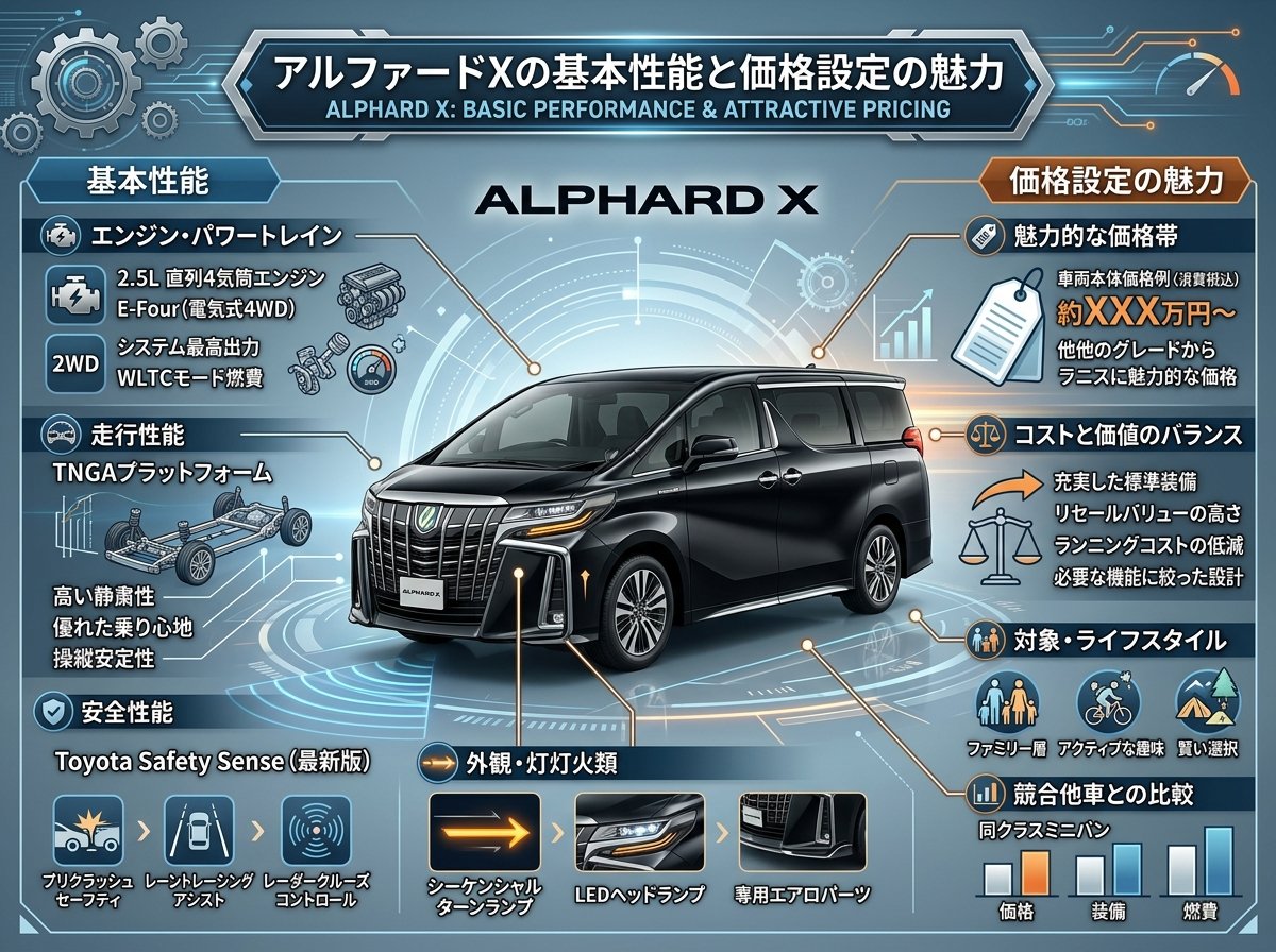 アルファードXの基本性能と価格設定の魅力