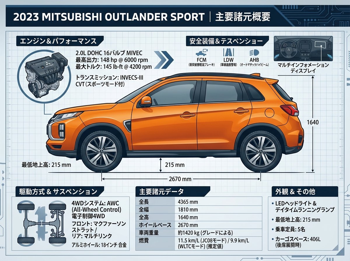 アウトランダースポーツ2023年モデルの最新スペック