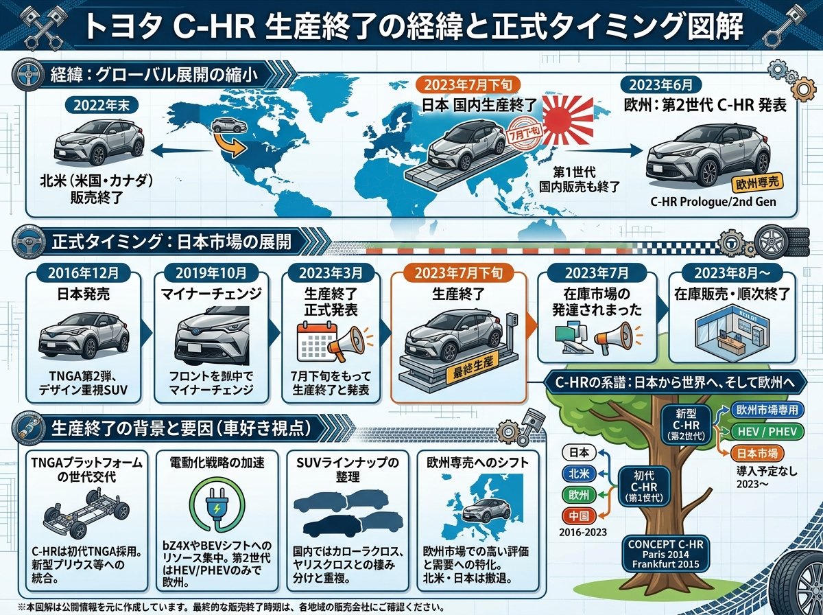chr生産終了発表の経緯と正式タイミング