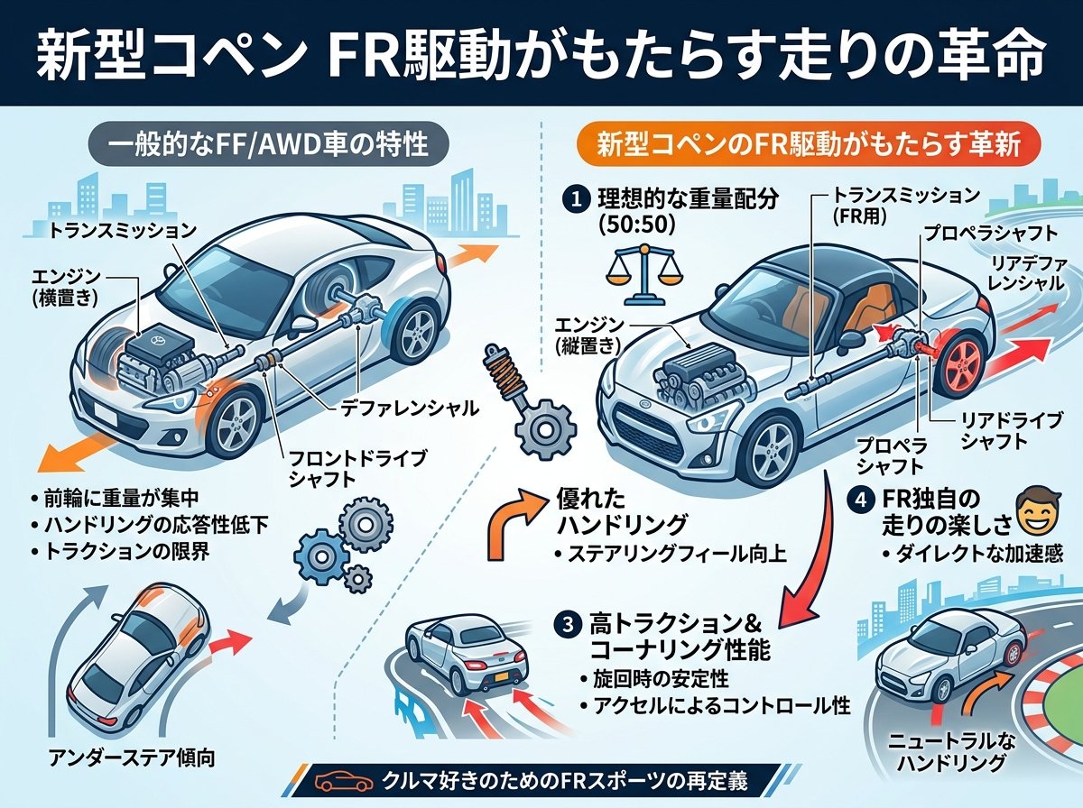 新型コペン FR駆動がもたらす走りの革命