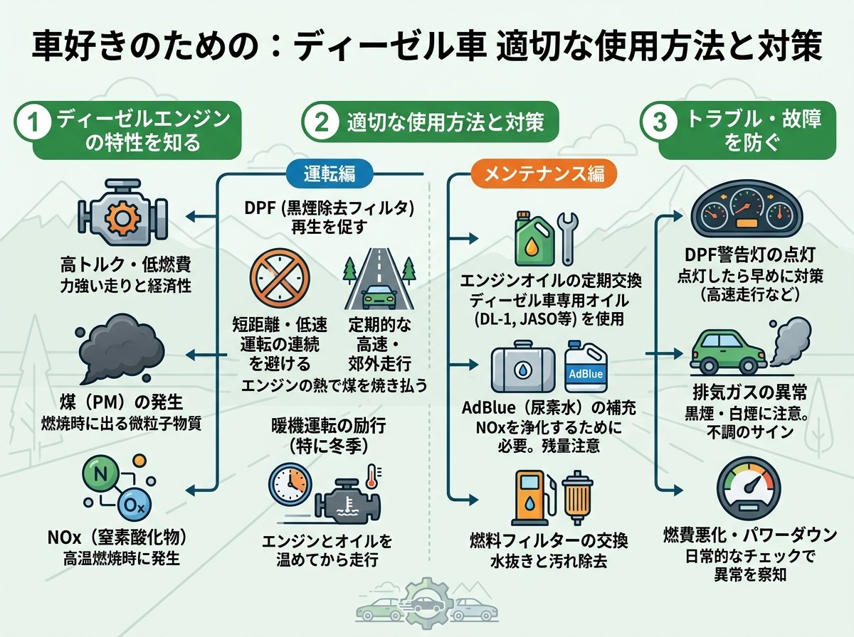 ディーゼル車適切な使用方法と対策