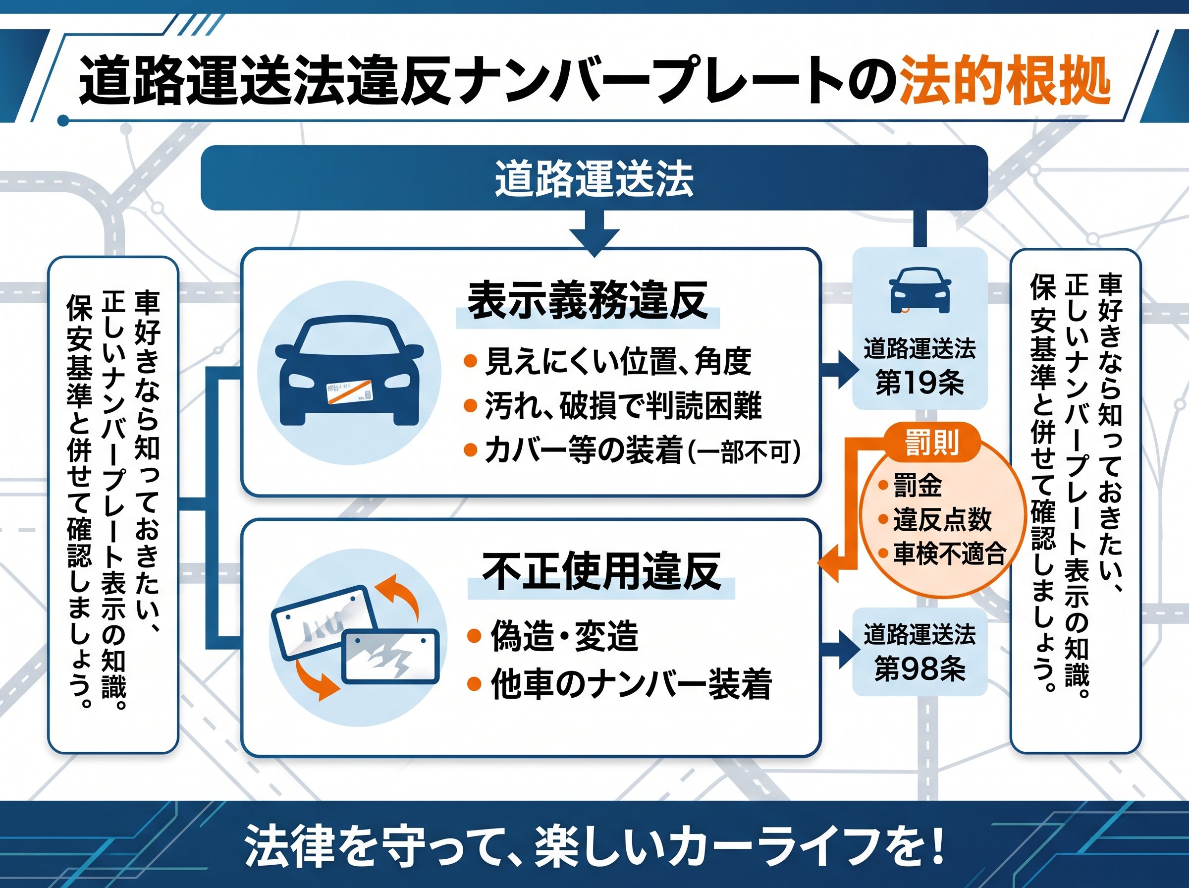 道路運送法違反ナンバープレートの法的根拠