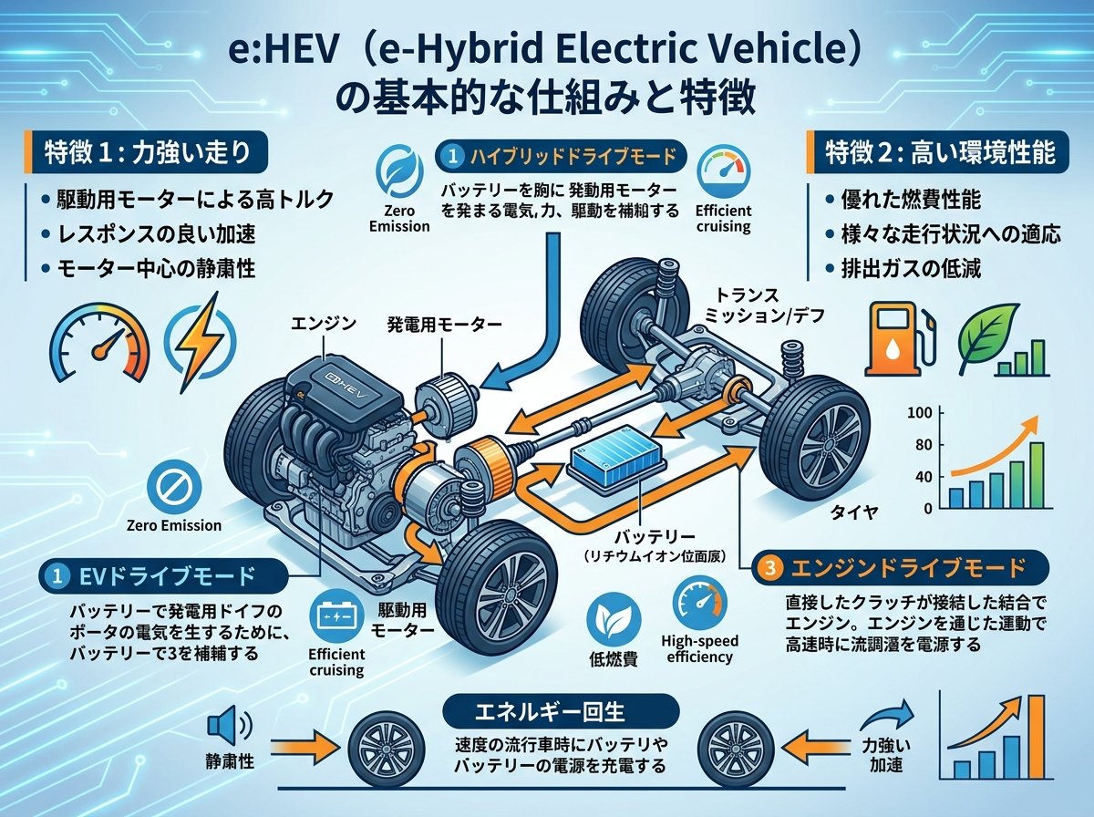 e:HEVの基本的な仕組みと特徴