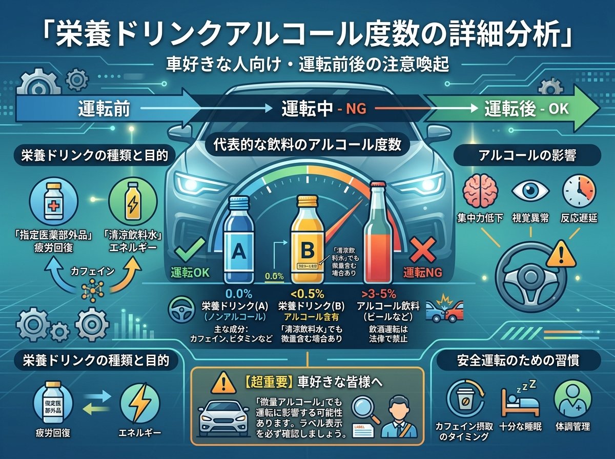 栄養ドリンクアルコール度数の詳細分析