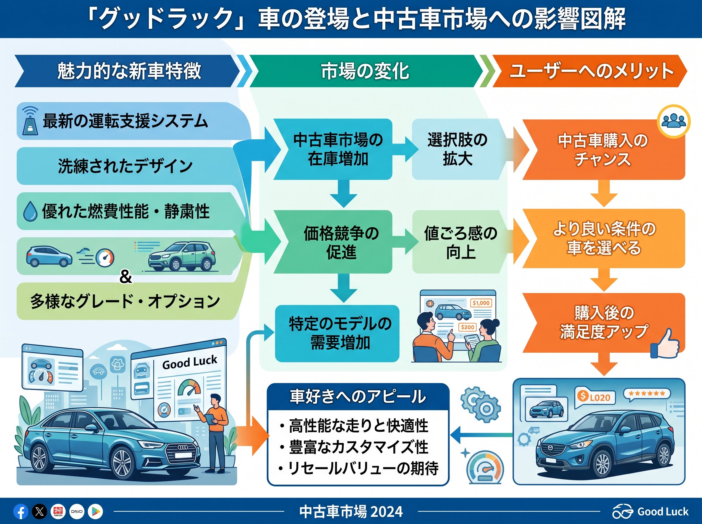 グッドラック車中古車市場への影響