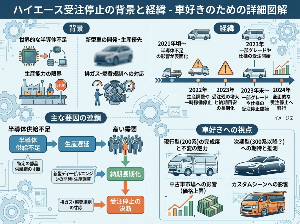 ハイエース受注停止の背景と経緯