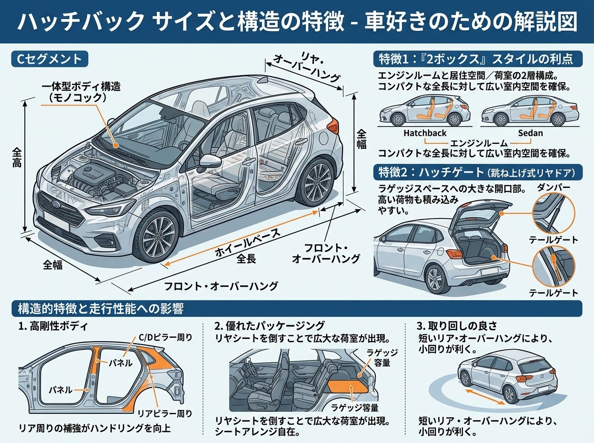 ハッチバック サイズと構造の特徴