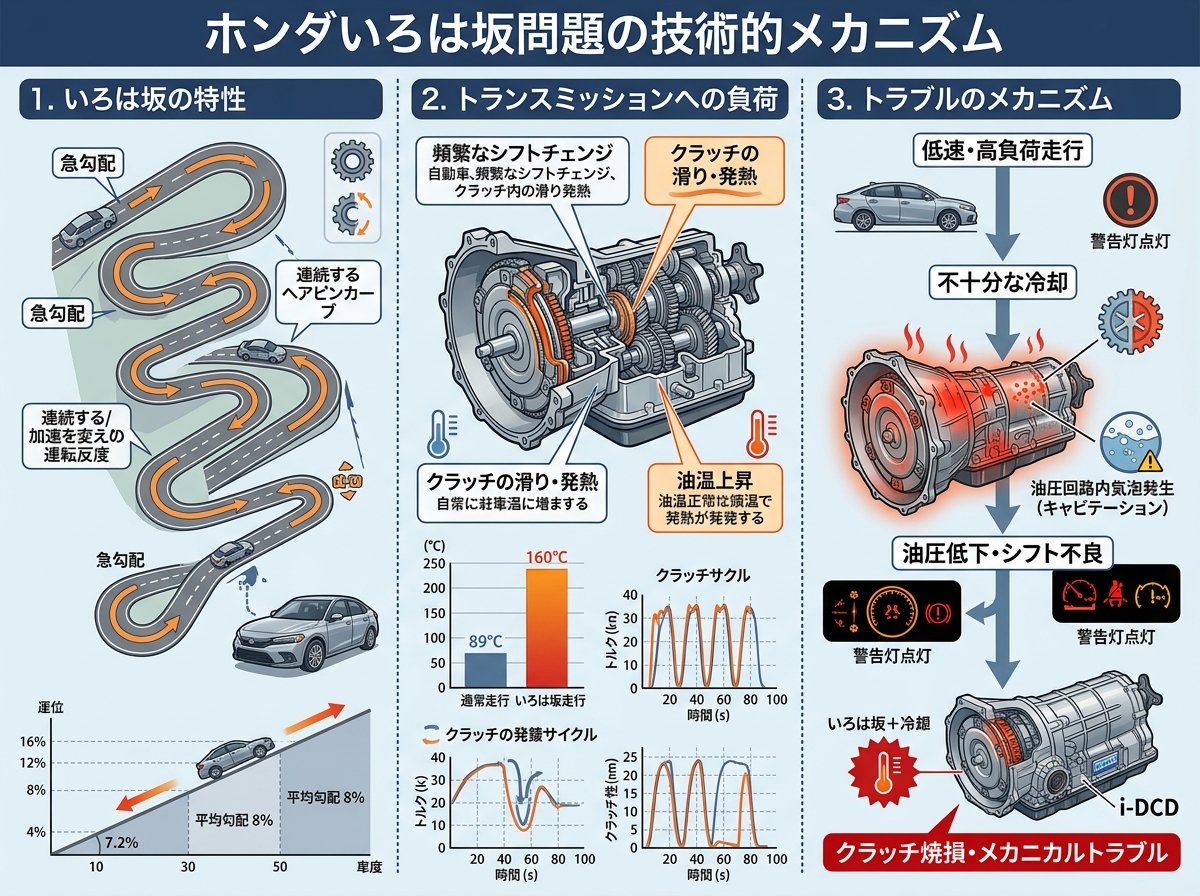 ホンダいろは坂問題の技術的メカニズム