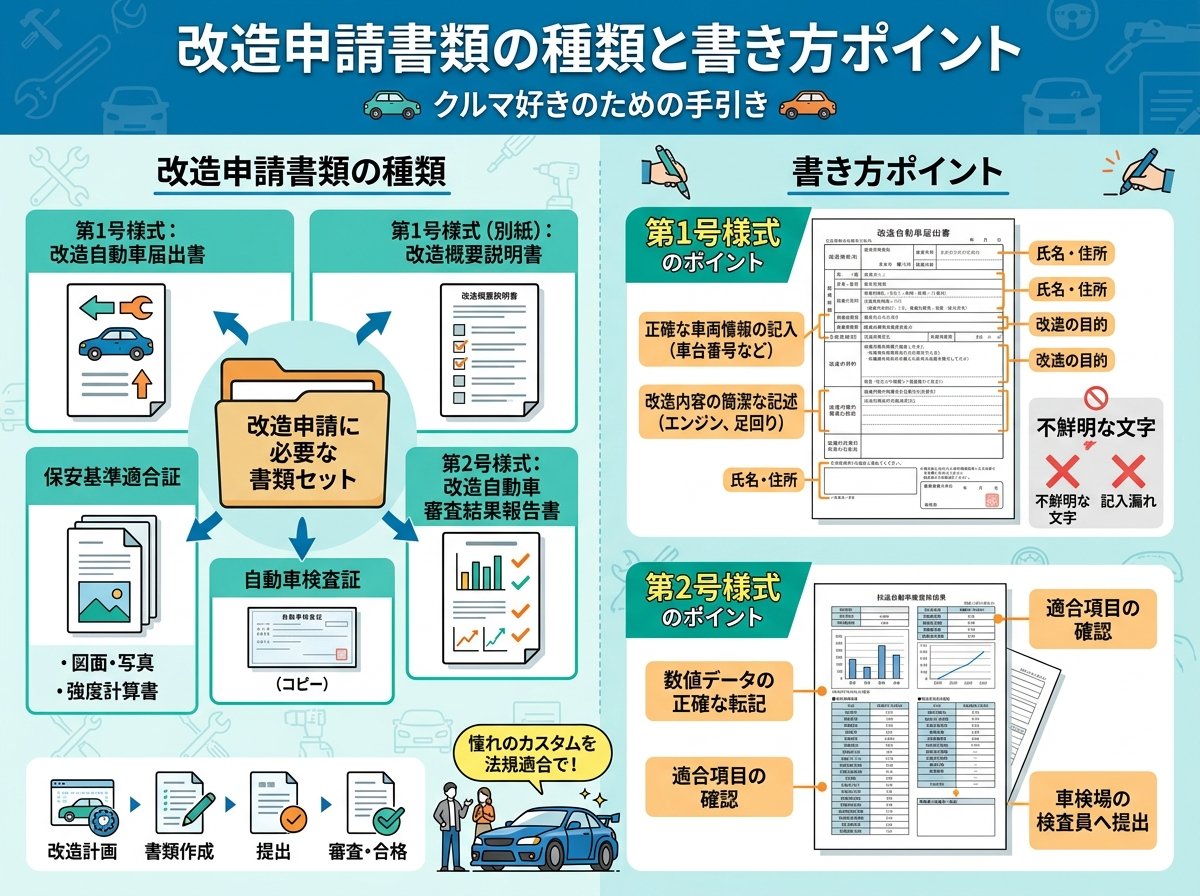 改造申請書類の種類と「第1号様式・第2号様式」の書き方ポイント