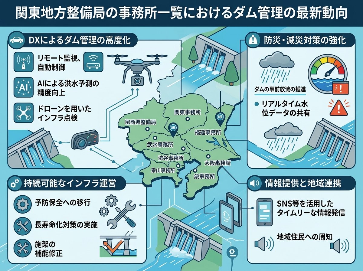 関東地方整備局の事務所一覧におけるダム管理の最新動向