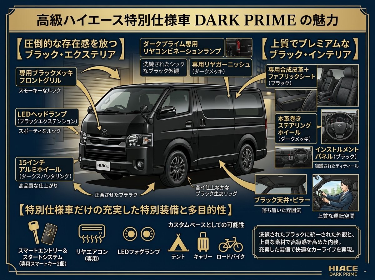 高級ハイエース特別仕様車DARK PRIME Sの魅力