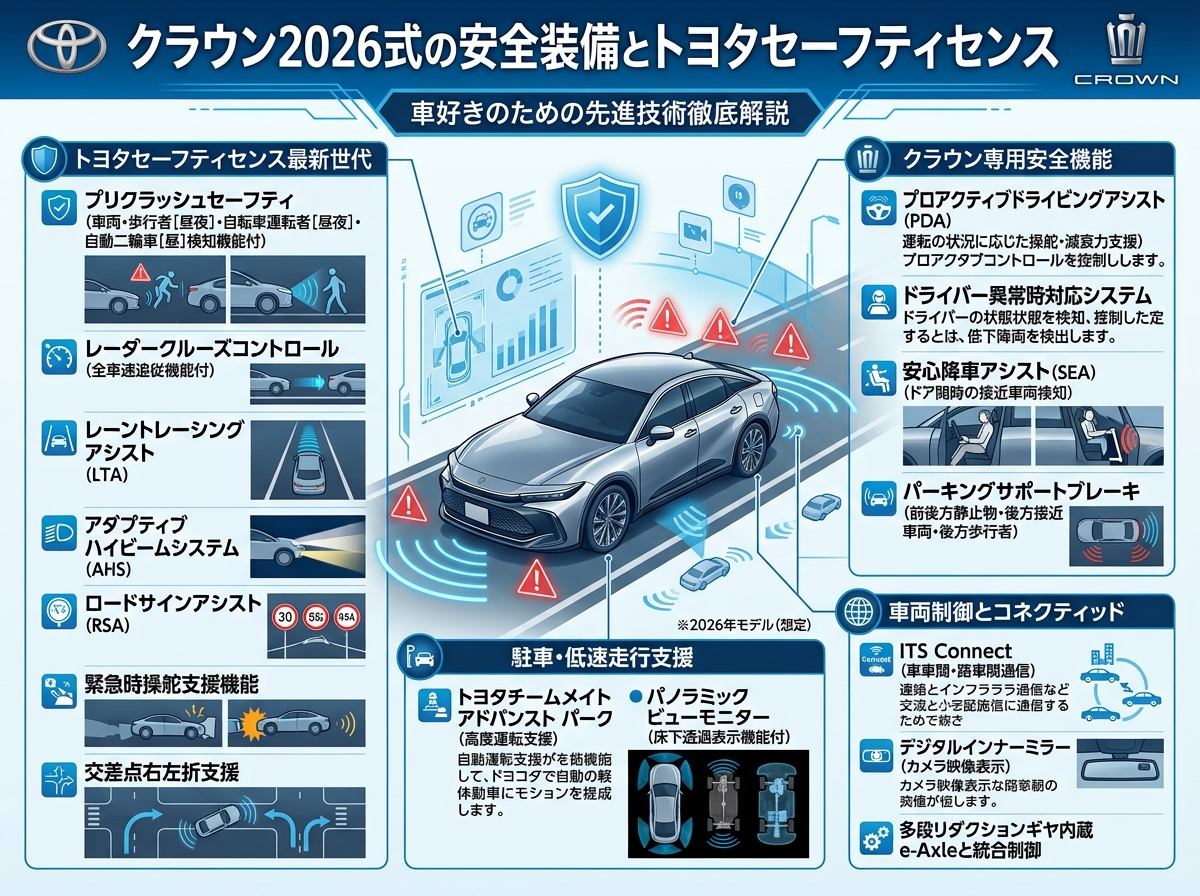 クラウン2026式の安全装備とトヨタセーフティセンス