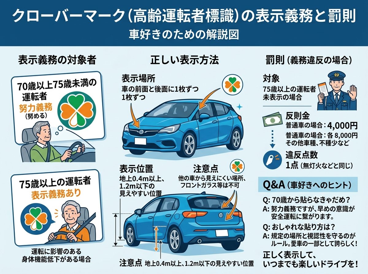 クローバーマークの表示義務と罰則