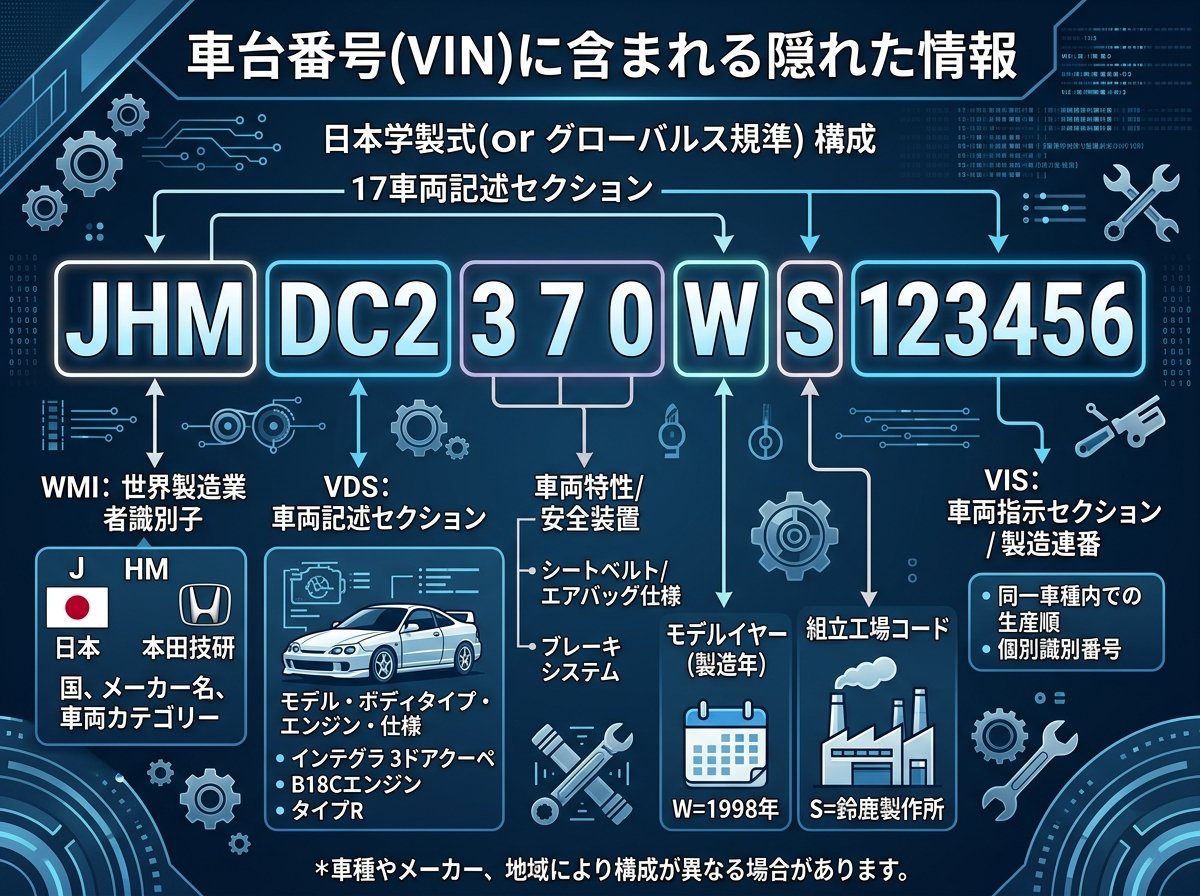 車台番号に含まれる隠れた情報