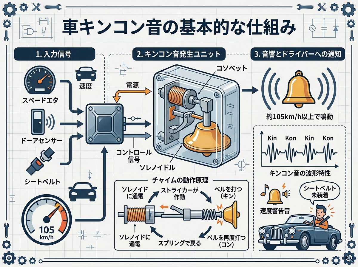 車キンコン音の基本的な仕組み