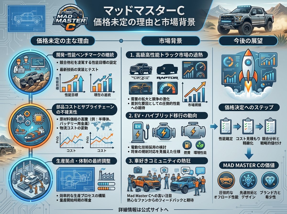 マッドマスターc価格未定の理由と市場背景