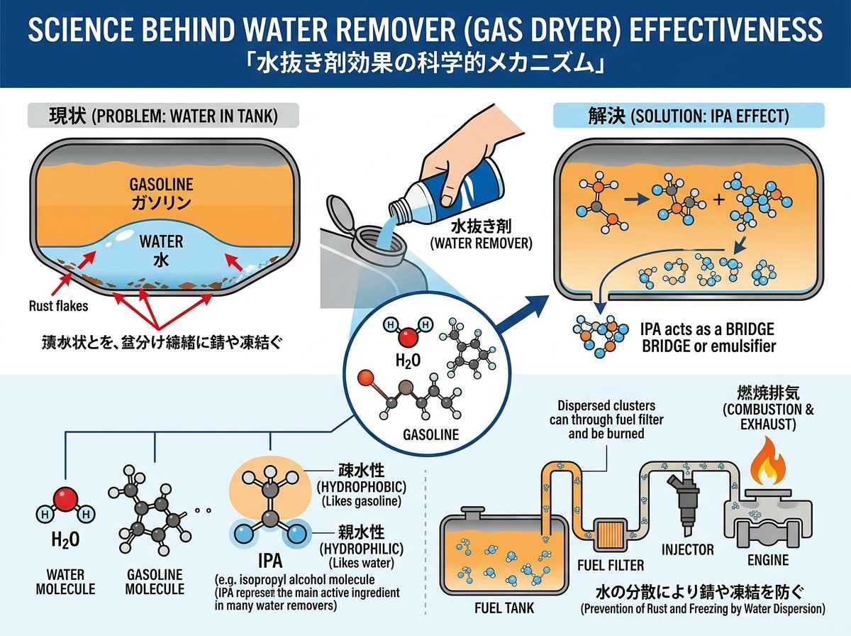 水抜き剤効果の科学的メカニズム