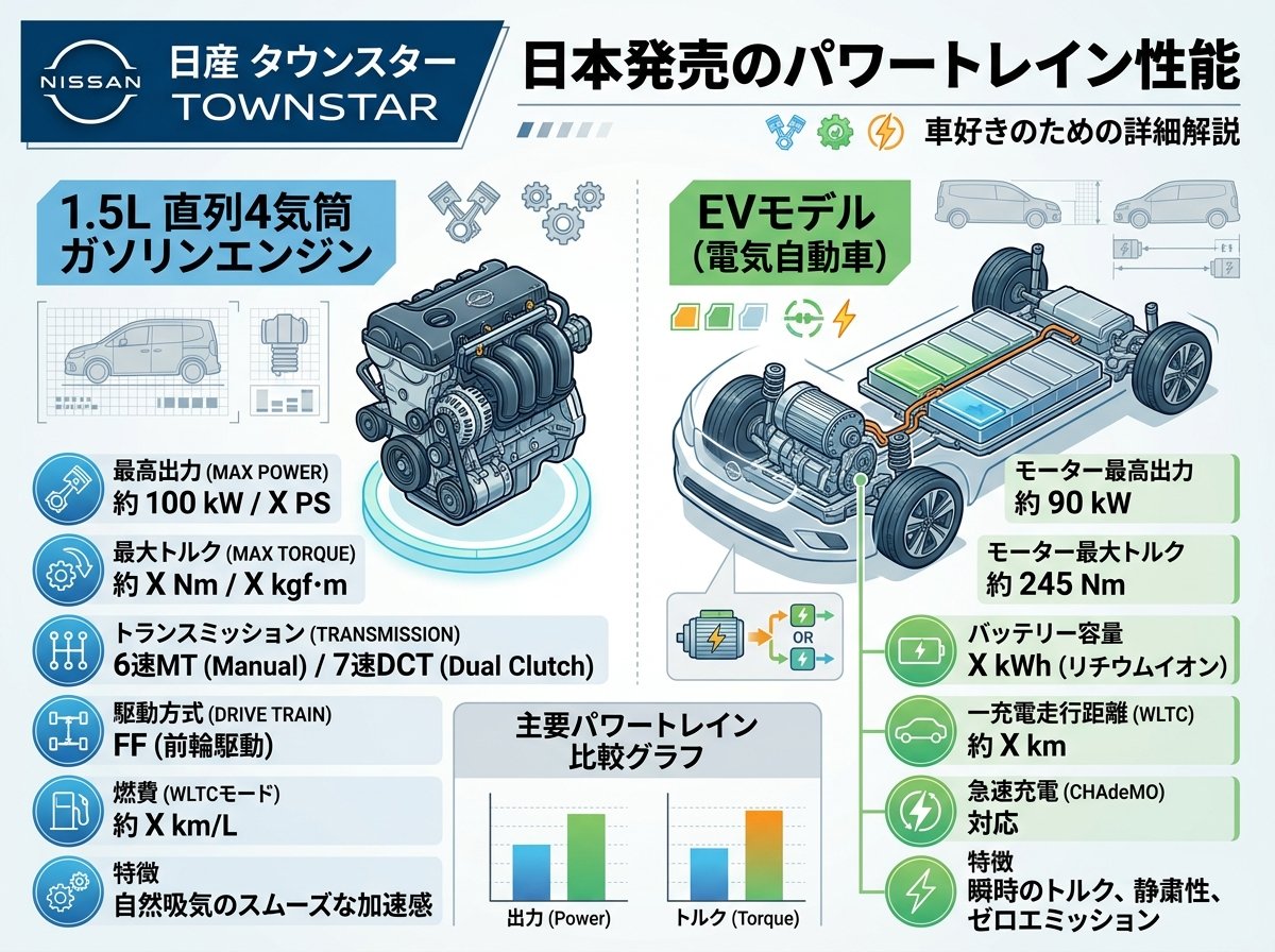日産タウンスター日本発売のパワートレイン性能