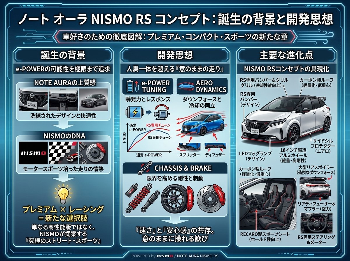 ノートオーラ NISMO RSのコンセプト誕生の背景と開発思想