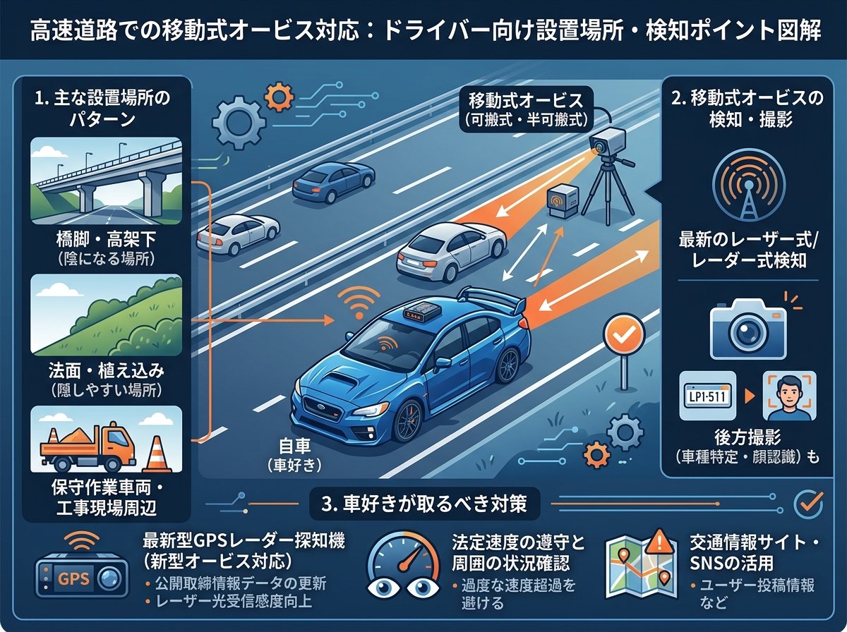 オービス設置場所 高速道路での移動式対応