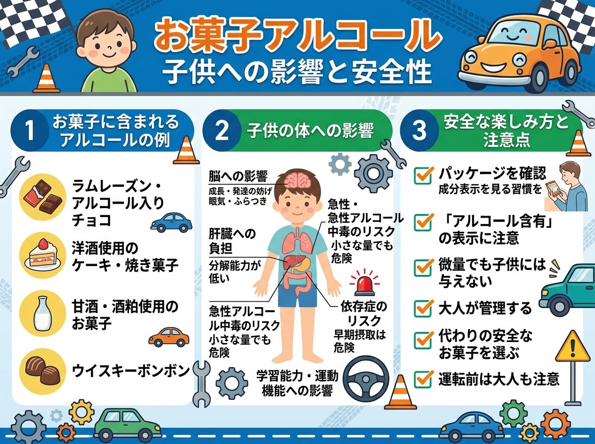 お菓子アルコール子供への影響と安全性