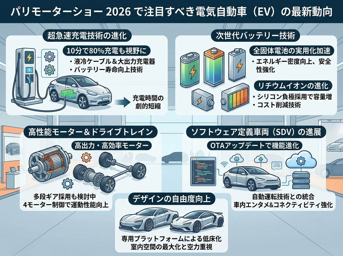 パリモーターショー 2026 で注目すべき電気自動車(EV)の最新動向