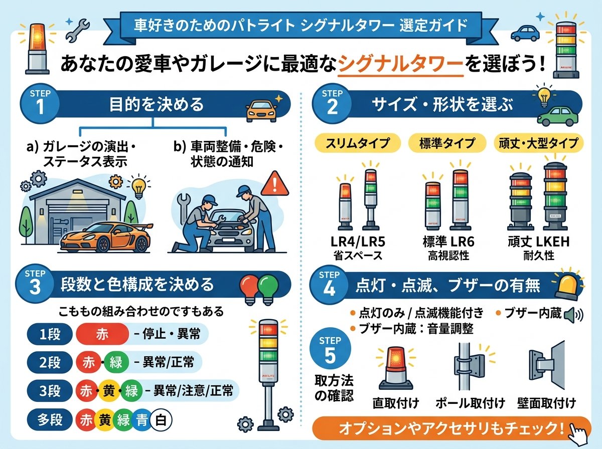 パトライト シグナルタワーの選定方法
