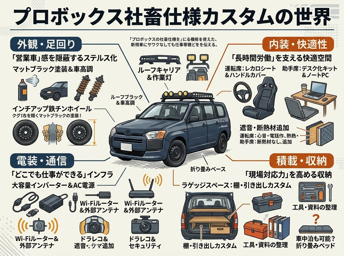 プロボックス社畜仕様カスタムの世界