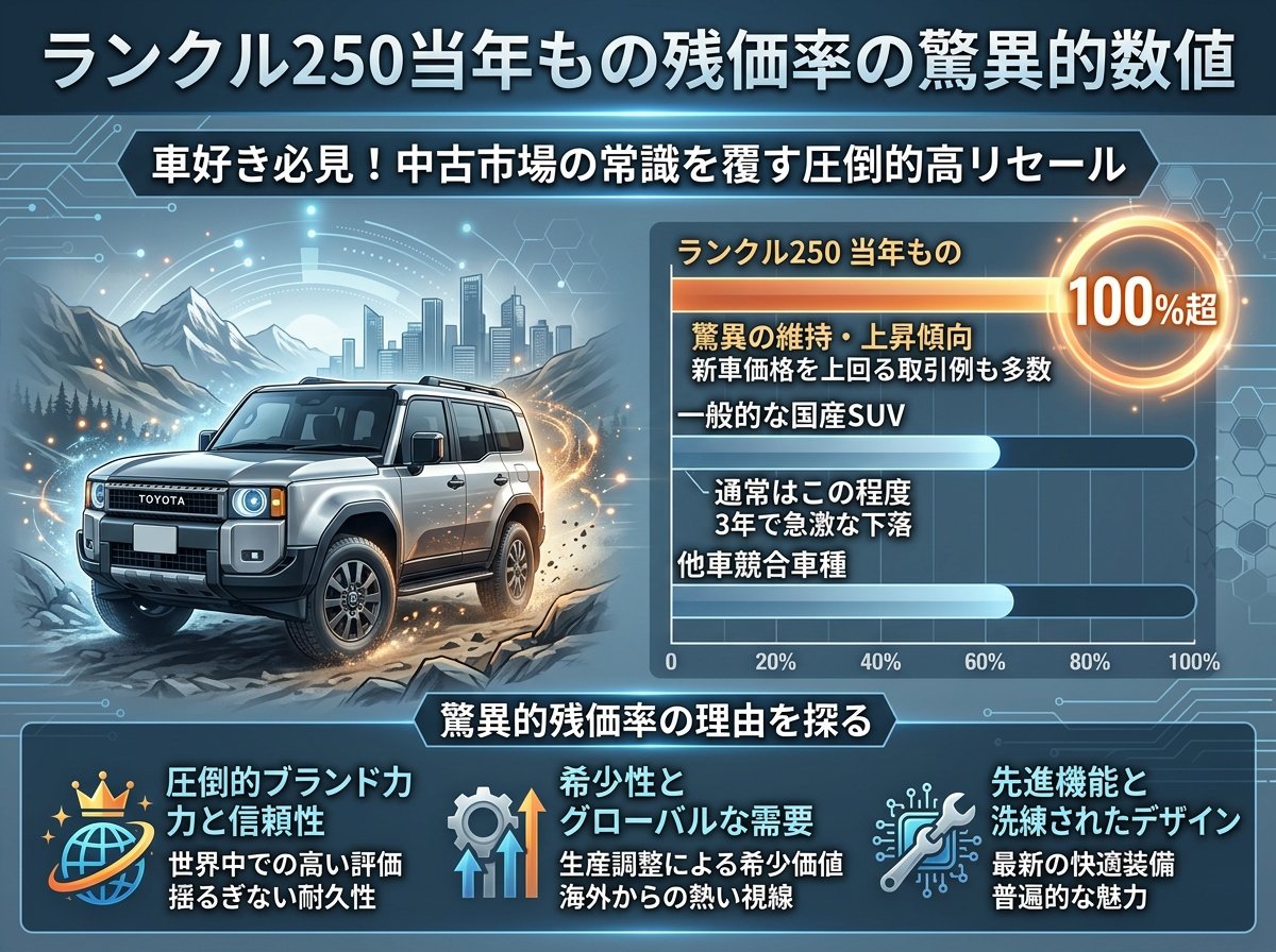 ランクル250当年もの残価率の驚異的数値