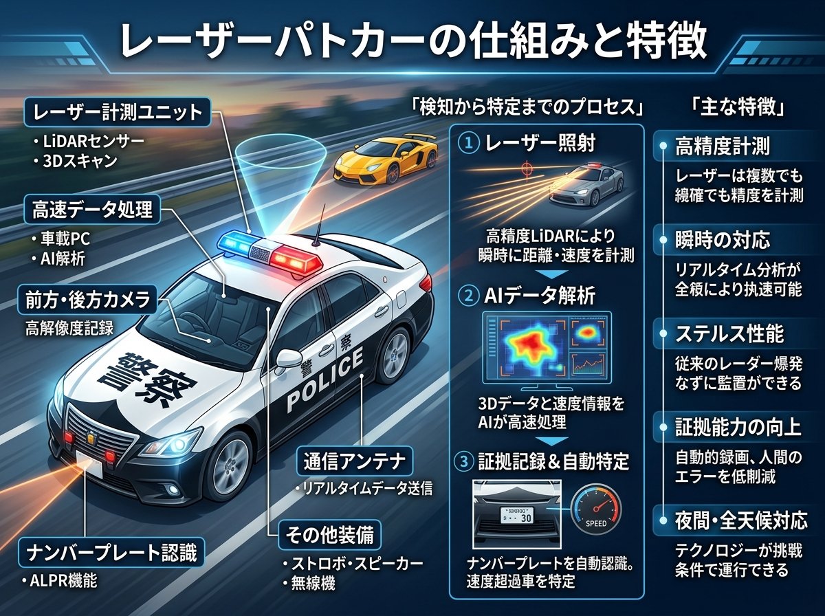 レーザーパトカーの仕組みと特徴