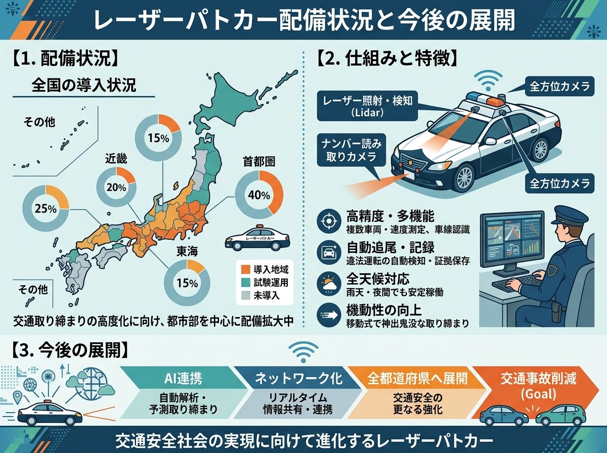 レーザーパトカー配備状況と今後の展開