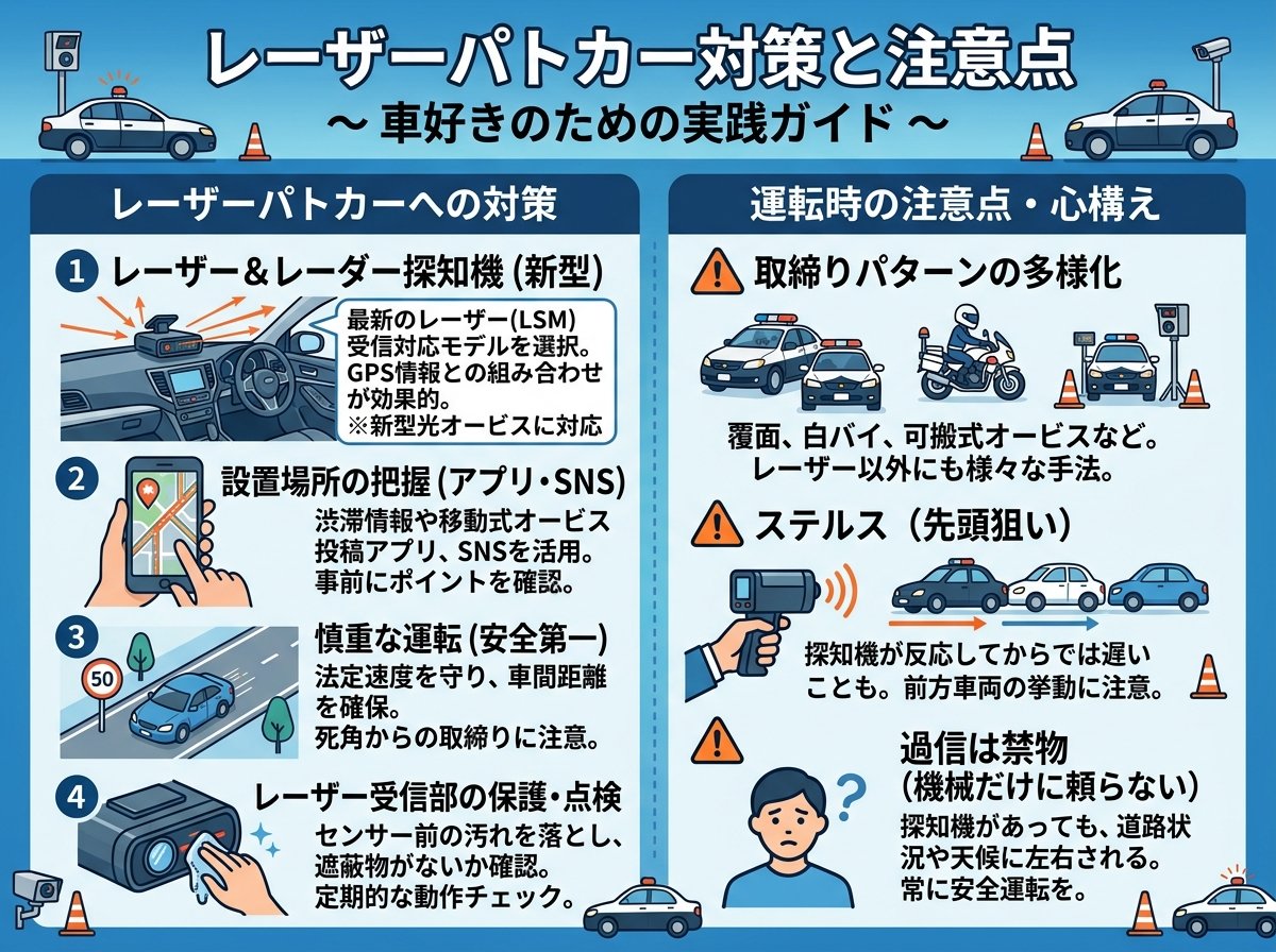 レーザーパトカー対策と注意点