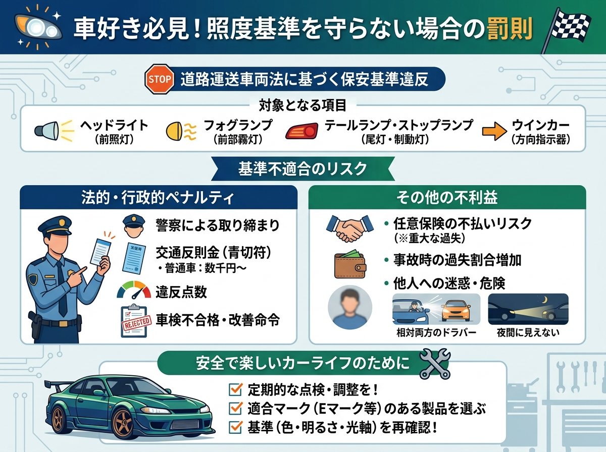 照度基準を守らない場合の罰則