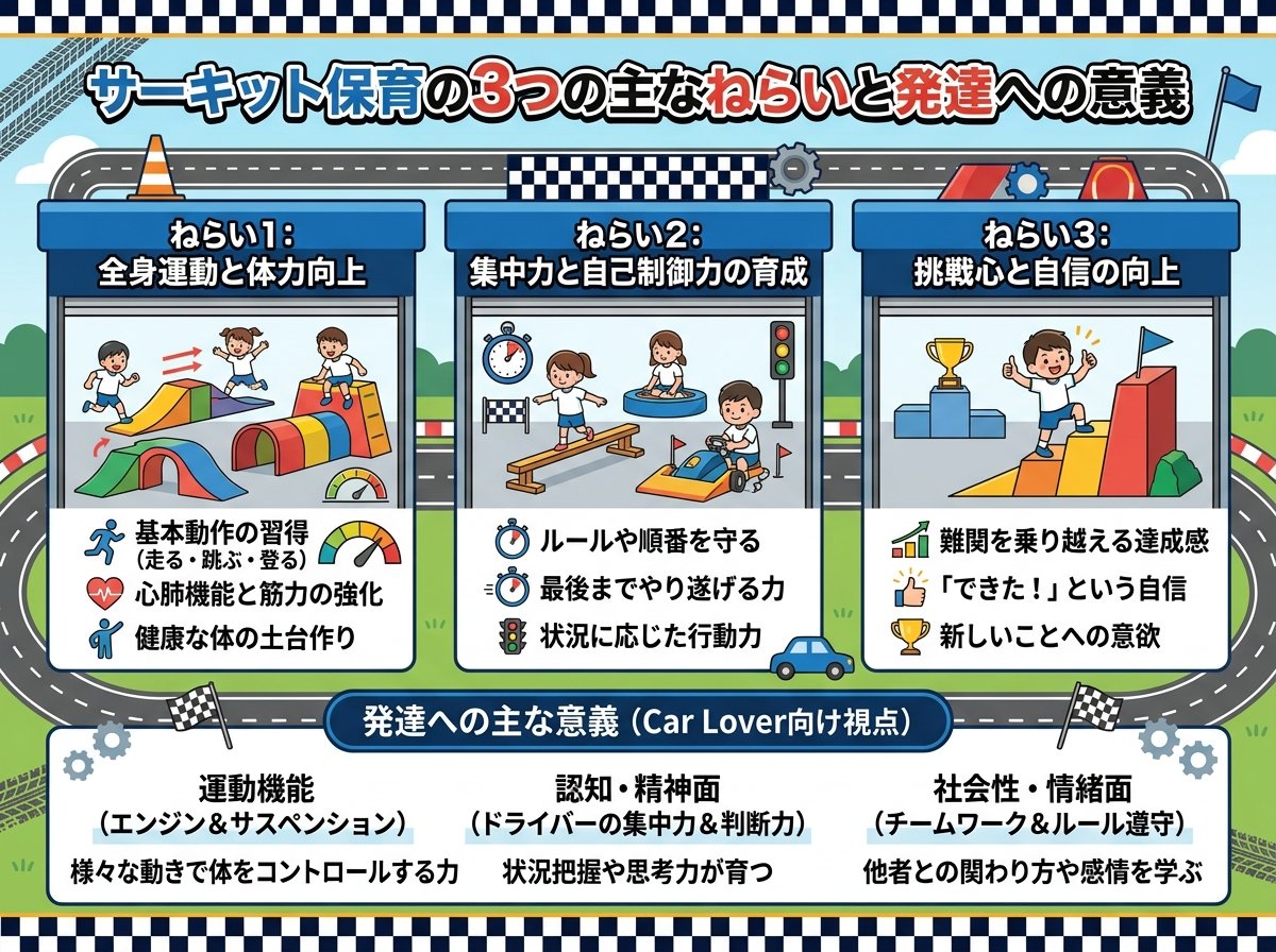 サーキット保育の3つの主なねらいと発達への意義