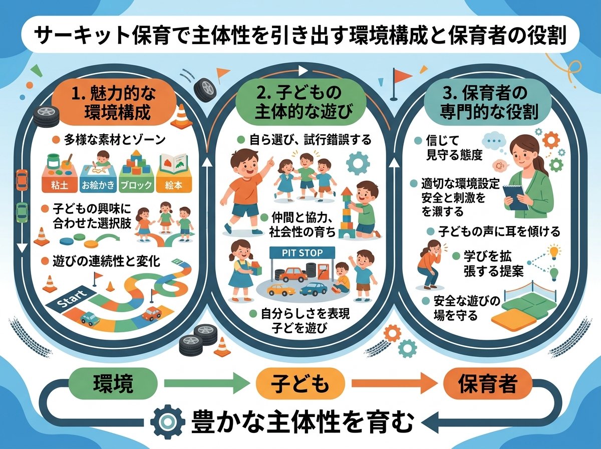 サーキット保育で主体性を引き出す環境構成と保育者の役割