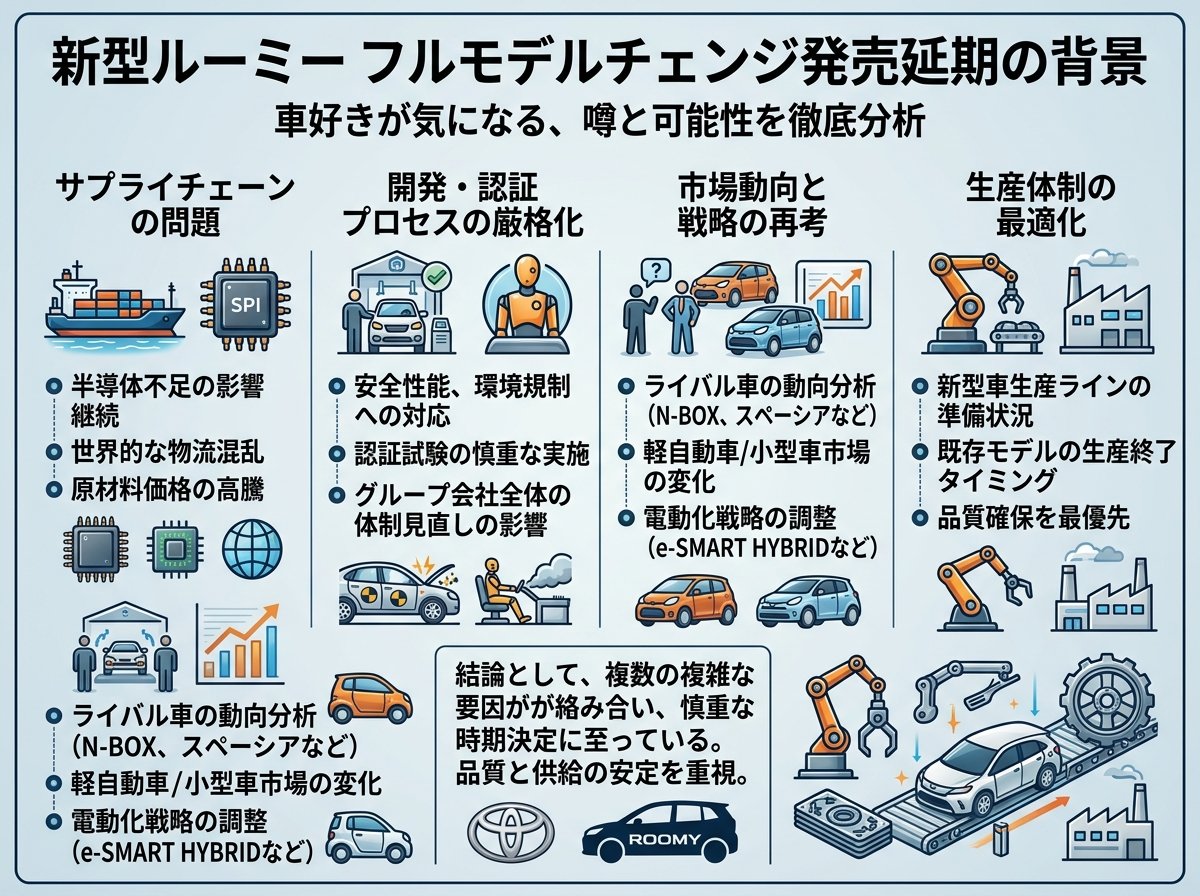 新型ルーミー フルモデルチェンジ発売延期の背景