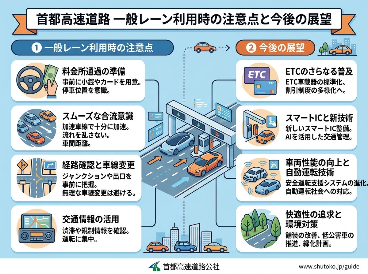 首都高速道路一般レーン利用時の注意点と今後の展望