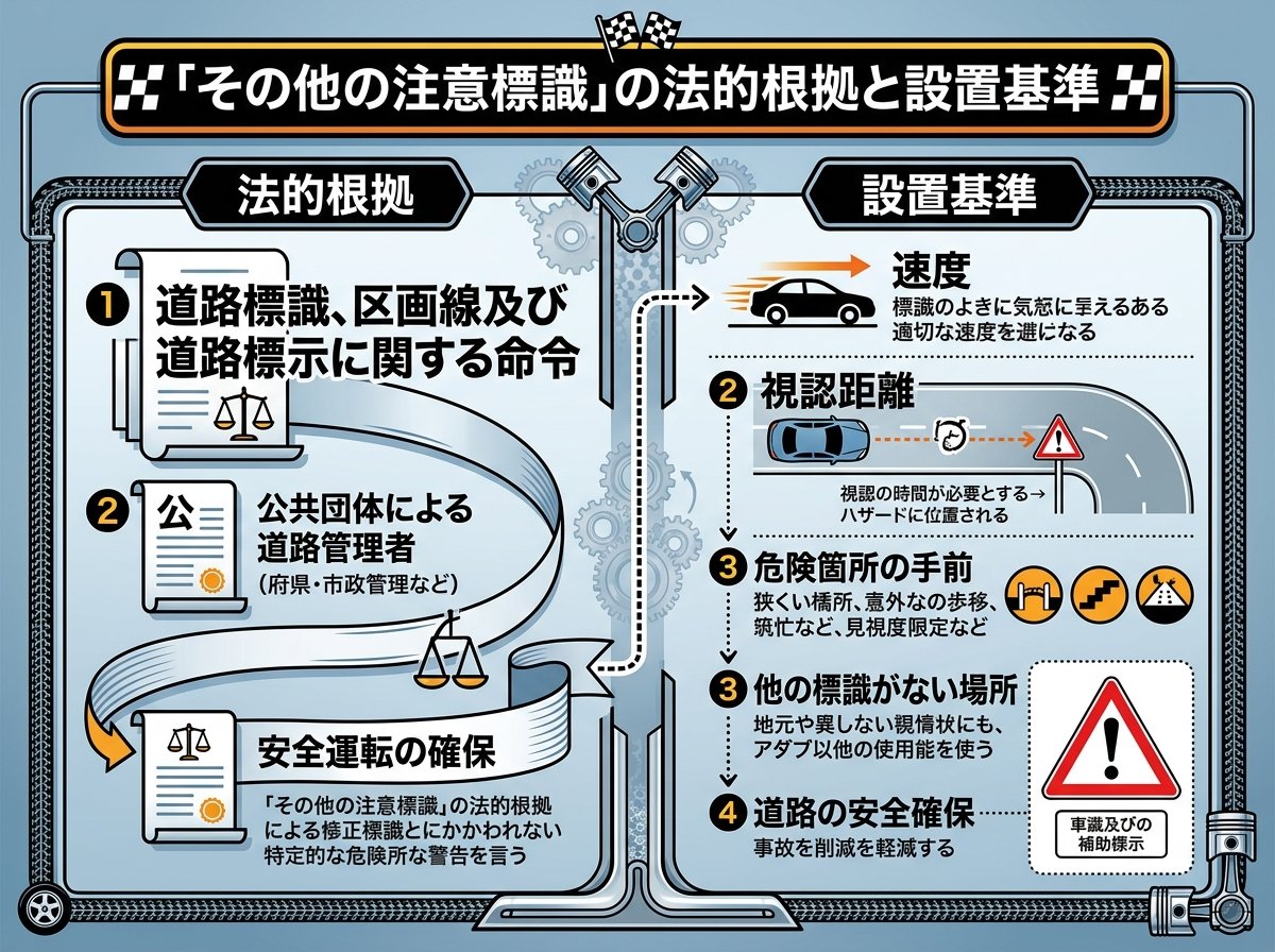 その他の注意標識の法的根拠と設置基準