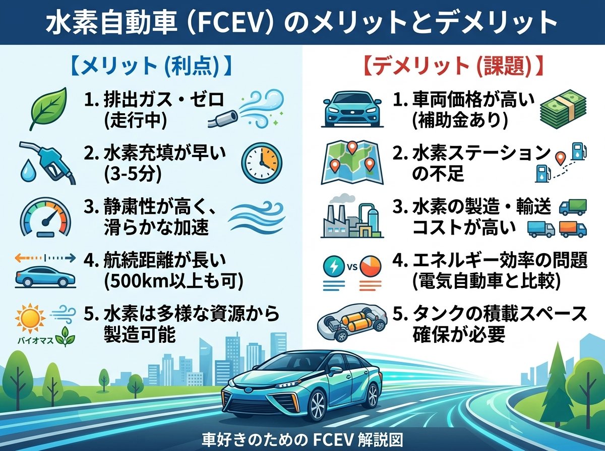 水素自動車のメリットとデメリット