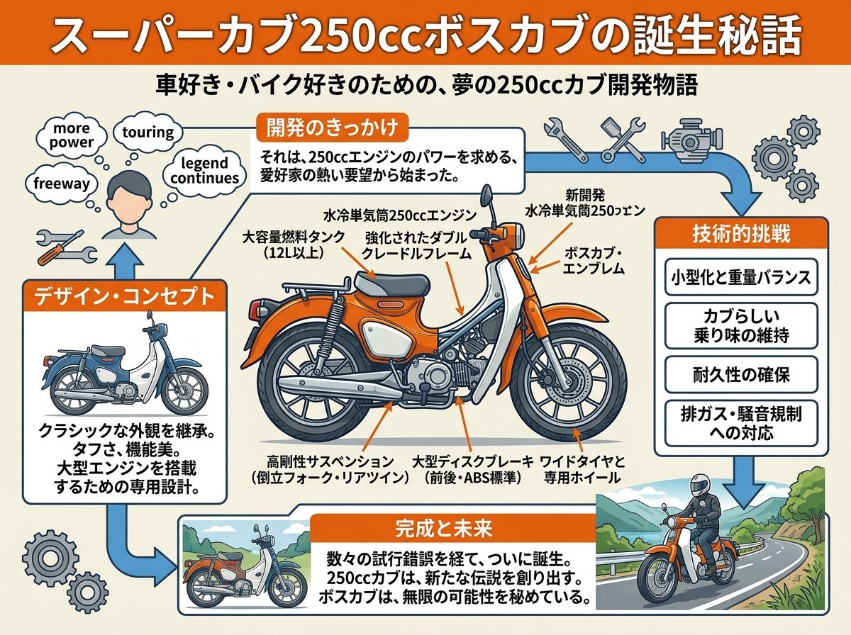 スーパーカブ250ccボスカブの誕生秘話