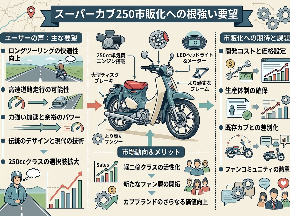 スーパーカブ250市販化への根強い要望