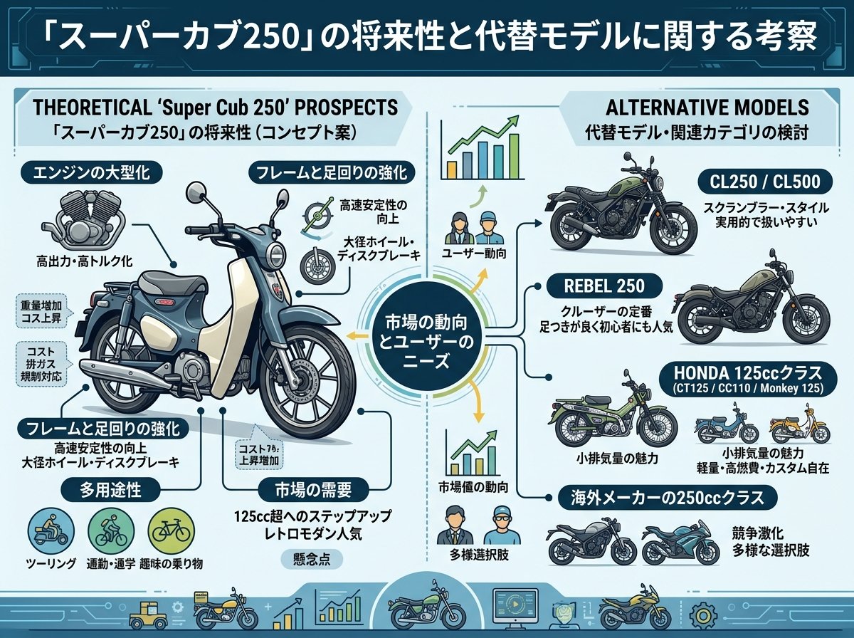 スーパーカブ250の将来性と代替モデル